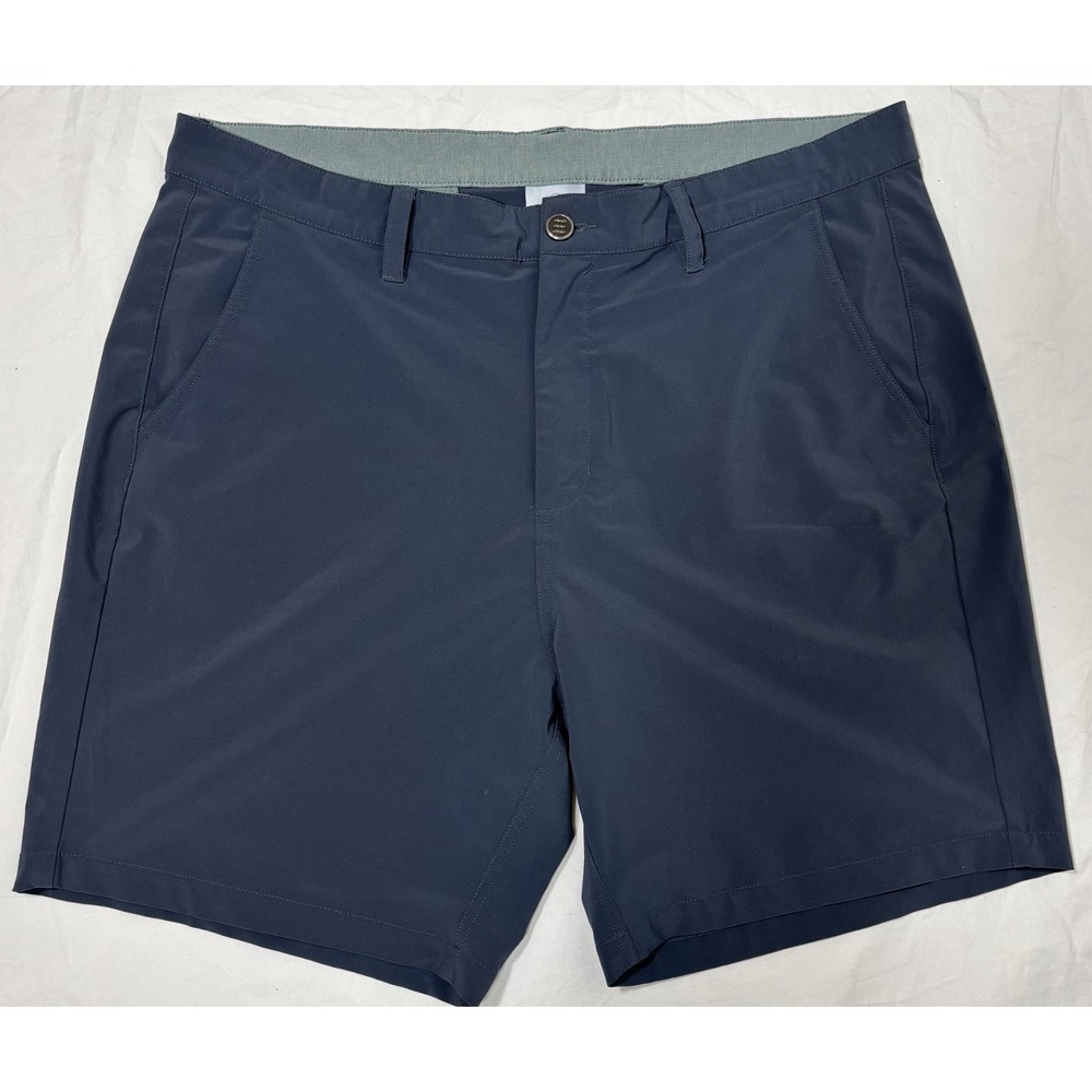 Free Fly Mens Latitude Shorts Blue Flat Front Lightweight Summer Stretch 36